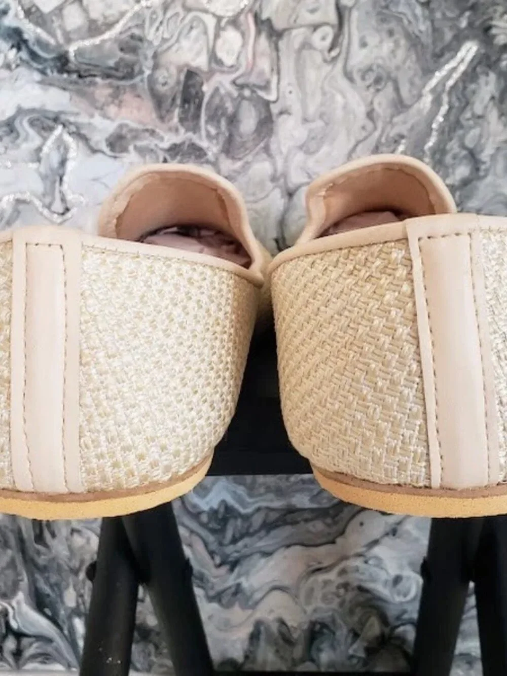 Panahi Men's Jute Mojaris Shoes US Size 10.5 / UK Size 10 Cream Ivory Beige